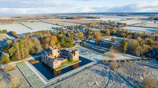 A frosty Oxburgh Estate taken with a drone.